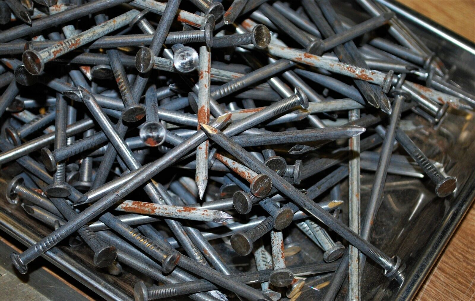16D 3.5" - 5lbs Rustic Weather aged Steel Nails - Steampunk Hardware - #NB04