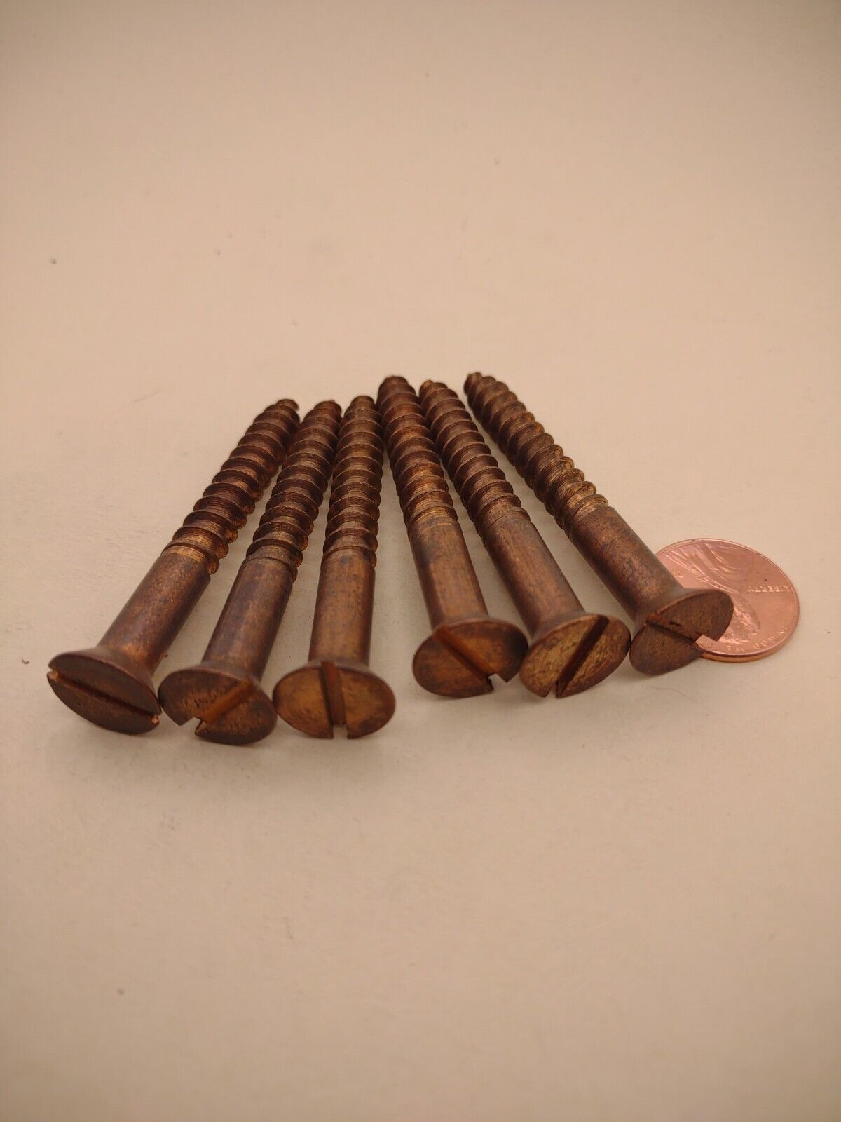#16 x 2-1/4" Silicon Bronze Flat Head Slotted Marine Wood Screws (6) pack SBWS24
