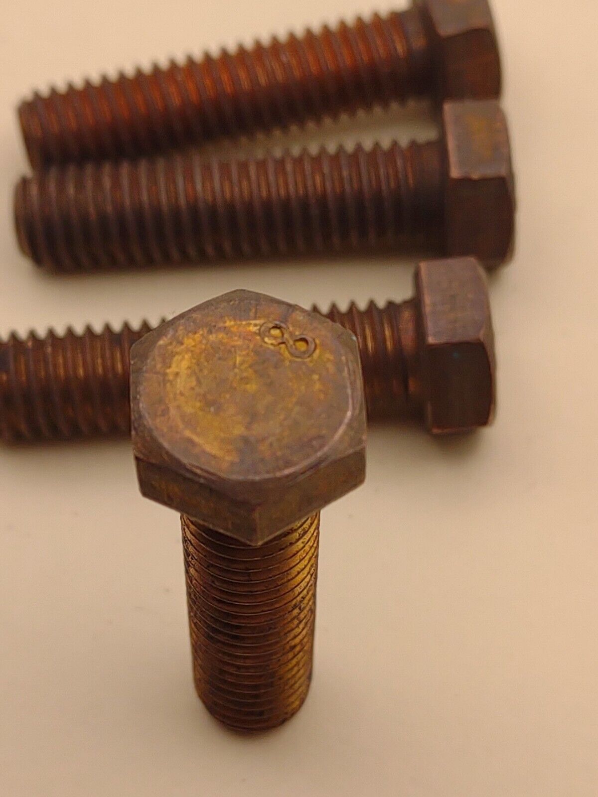 3/8"-16 x 1-1/2" 'Infnity' Silicon Bronze Hex Bolt NOS (4pcs) Pack SBMS02b