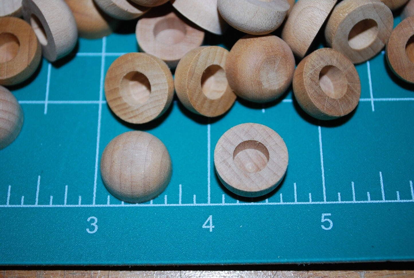 5/8" x 9/32" hole Unfinished Hardwood Toy Axle Dowel Cap 50pc Packs Lot #TA12