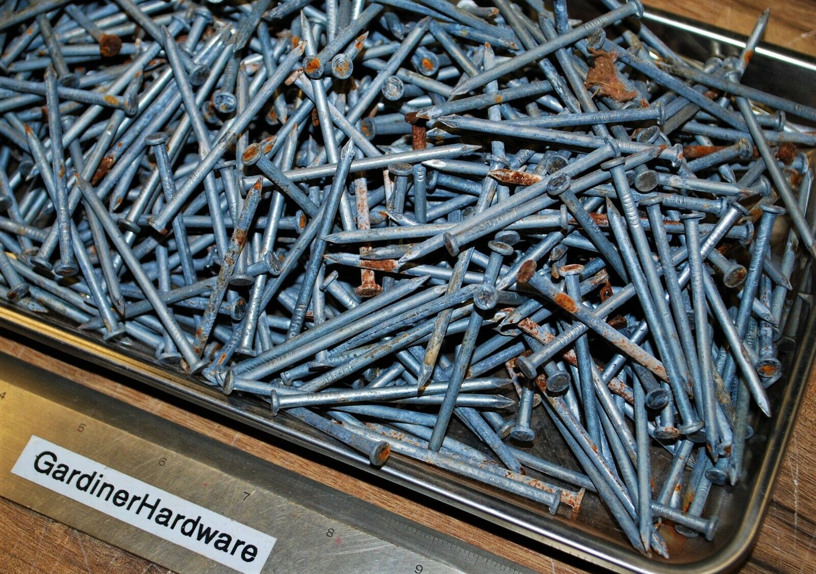 8D 2.5" - 5lbs Rustic Weather aged Steel Nails - Steampunk Hardware - #NB08