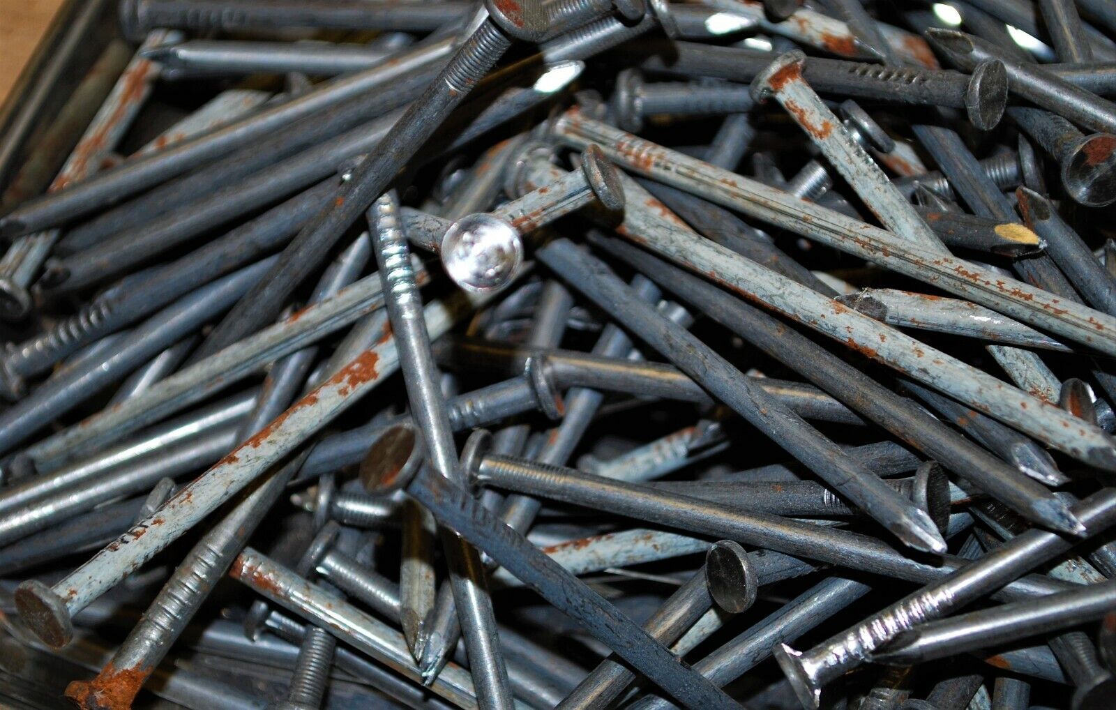 16D 3.5" - 5lbs Rustic Weather aged Steel Nails - Steampunk Hardware - #NB04