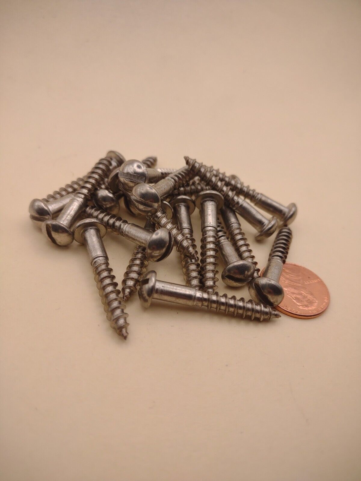 #10x 1-1/4" 18-8 Stainless Round Head Slotted Marine Wood Screws 20 pack SSWS47b