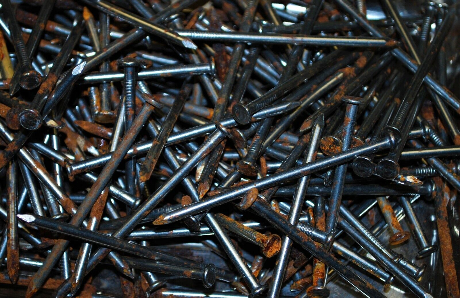 16D 3.5" - 5lbs Rustic Weather aged Steel Nails - Steampunk Hardware - #NB10