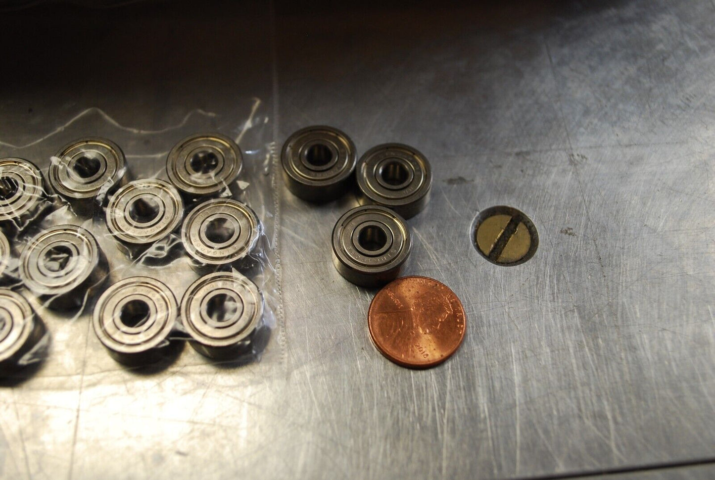 NMB .194" ID x .629" OD .235" T ZZ Ball Bearings - Lot of Qty (10) NOS - RBL303