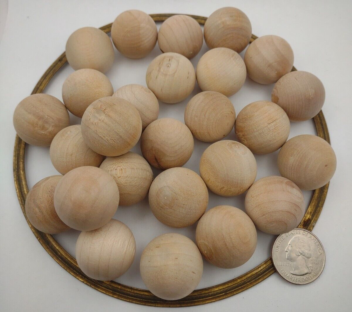 1" Dia. Unfinished Wood Round Ball Spheres 25pc Packs Lot #WS01