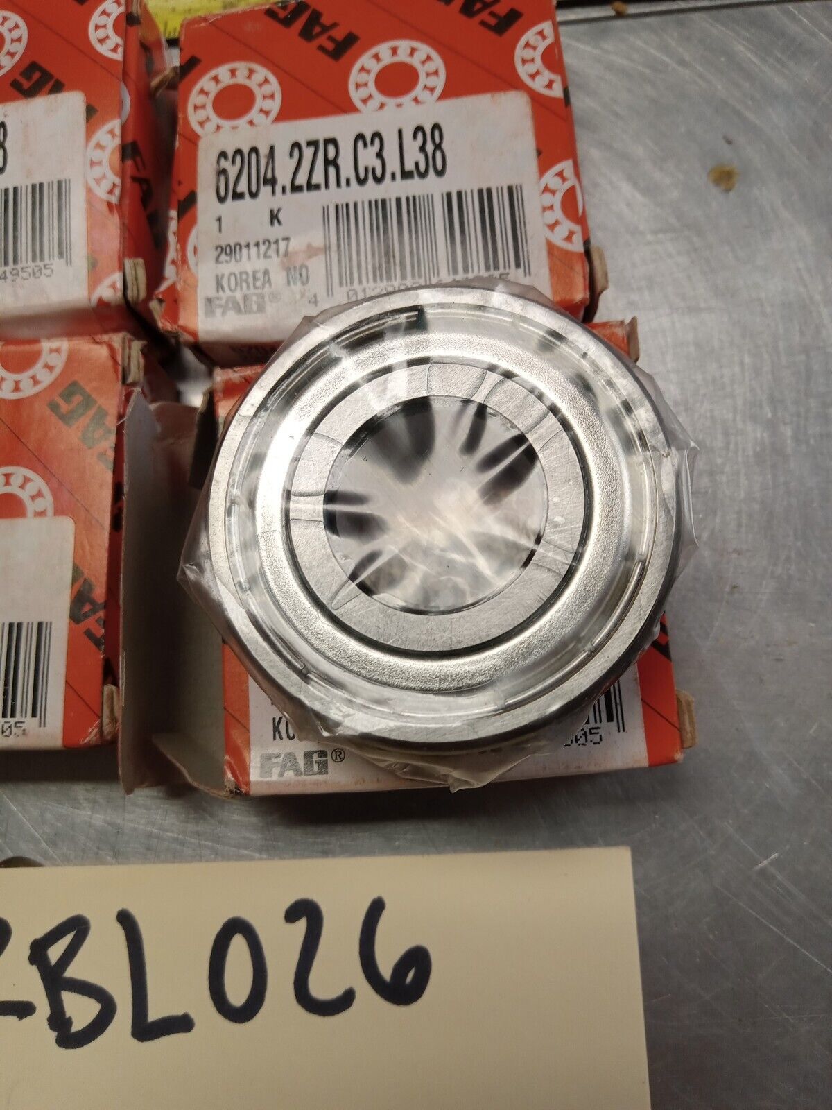 FAG 6204.2ZR.C3.L38 Ball Bearings - Lot of Qty (4) NOS - RBL026