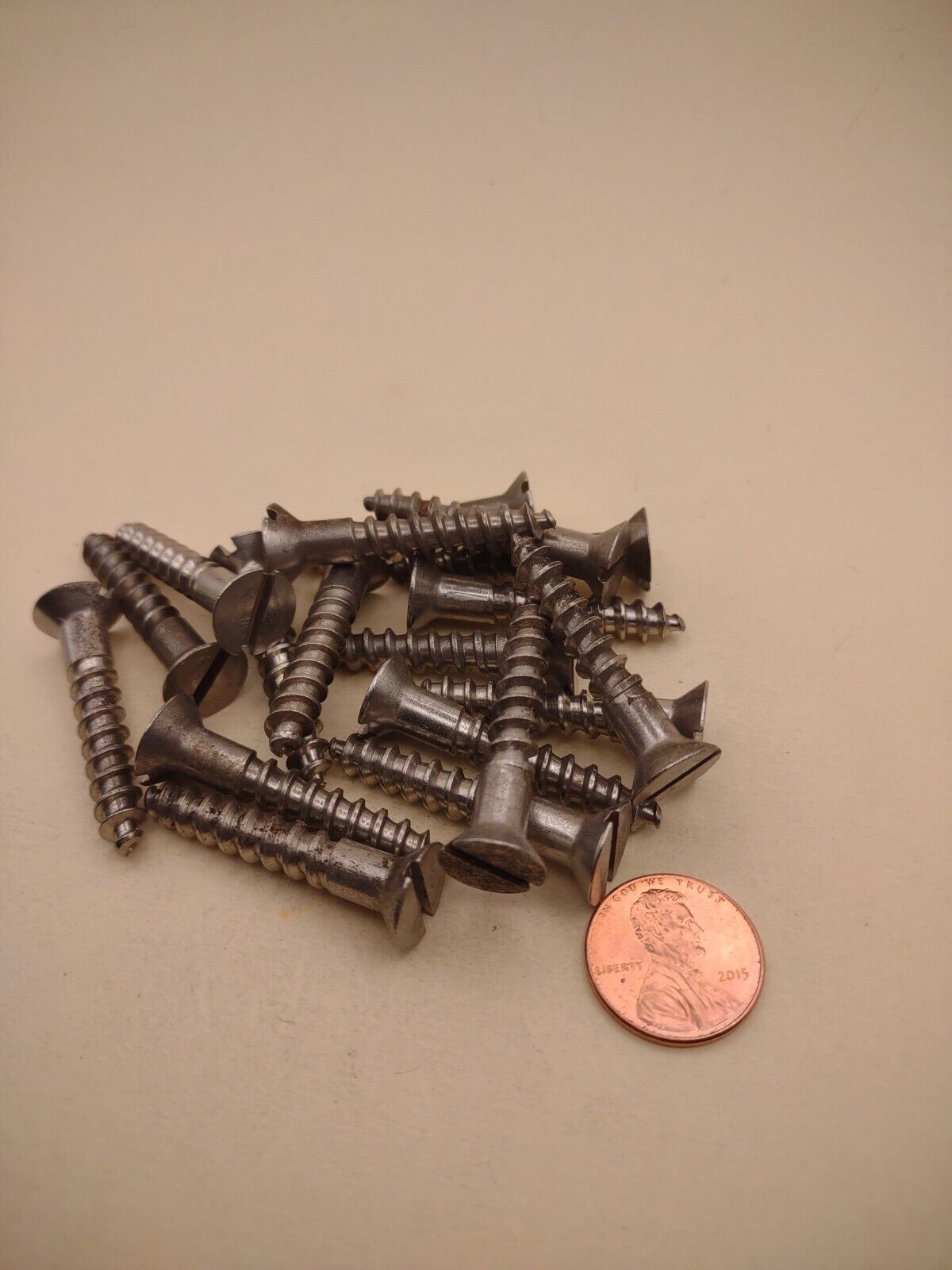#14 x 1-1/2" 18-8 Stainless Flat Head Slotted Marine Wood Screws (20 pack SSWS26