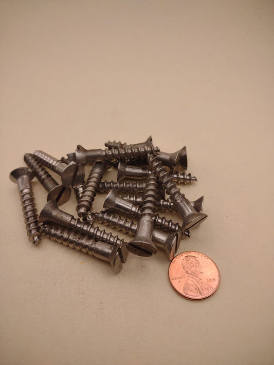 #14 x 1-1/2" 18-8 Stainless Flat Head Slotted Marine Wood Screws (20 pack SSWS26