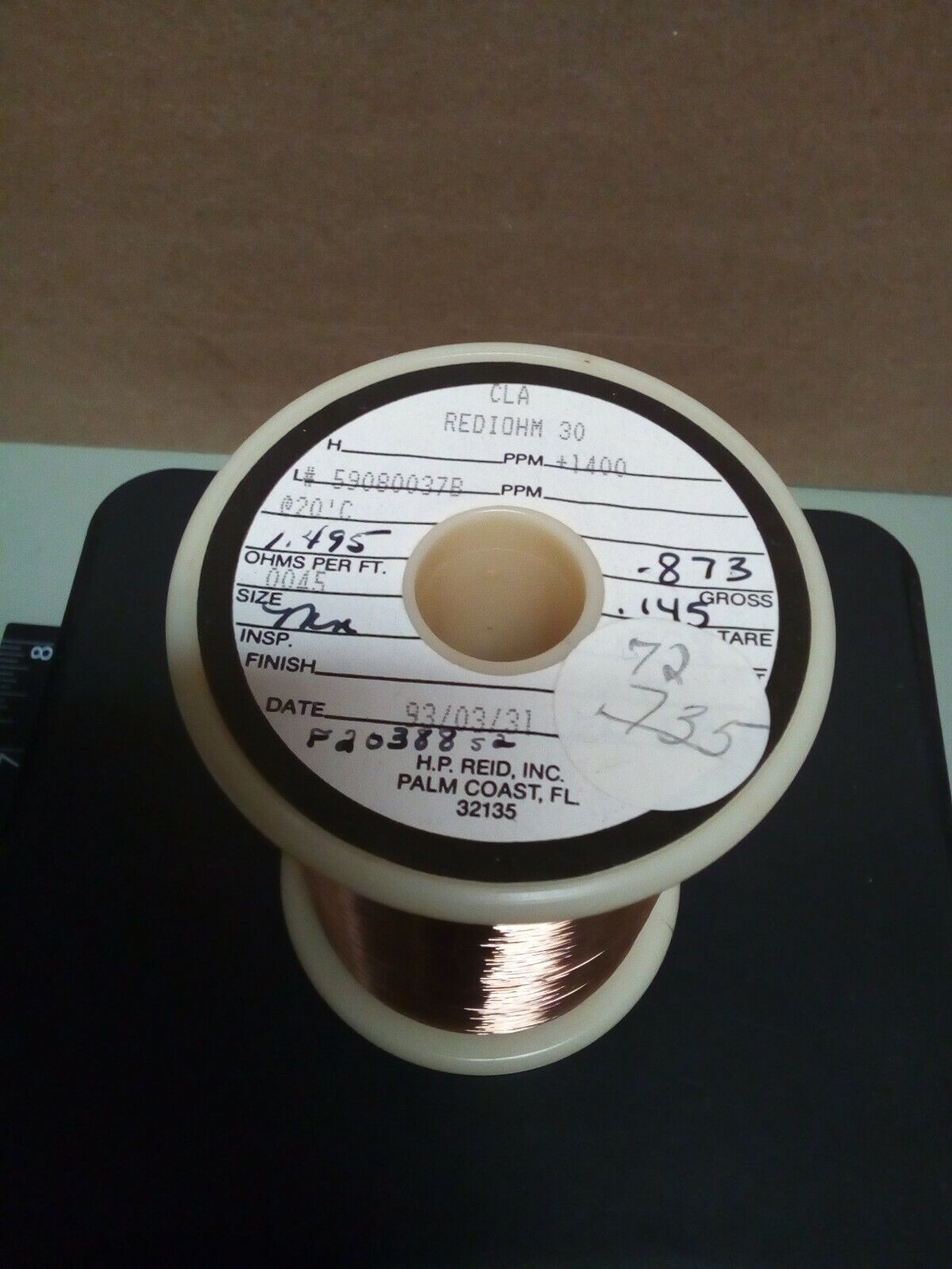 Rediohm 30 Alloy30 Copper .0045" Resistance Wire .72lb - crafts hobby lot102-122