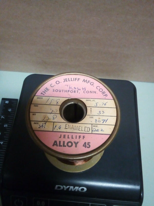 Jelliff Alloy45 .0071" Resistance Wire 1.28lb - crafts hobby lot102-194