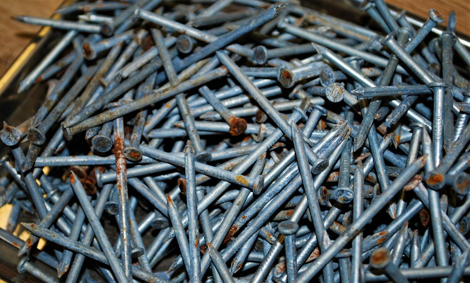 8D 2.5" - 5lbs Rustic Weather aged Steel Nails - Steampunk Hardware - #NB08