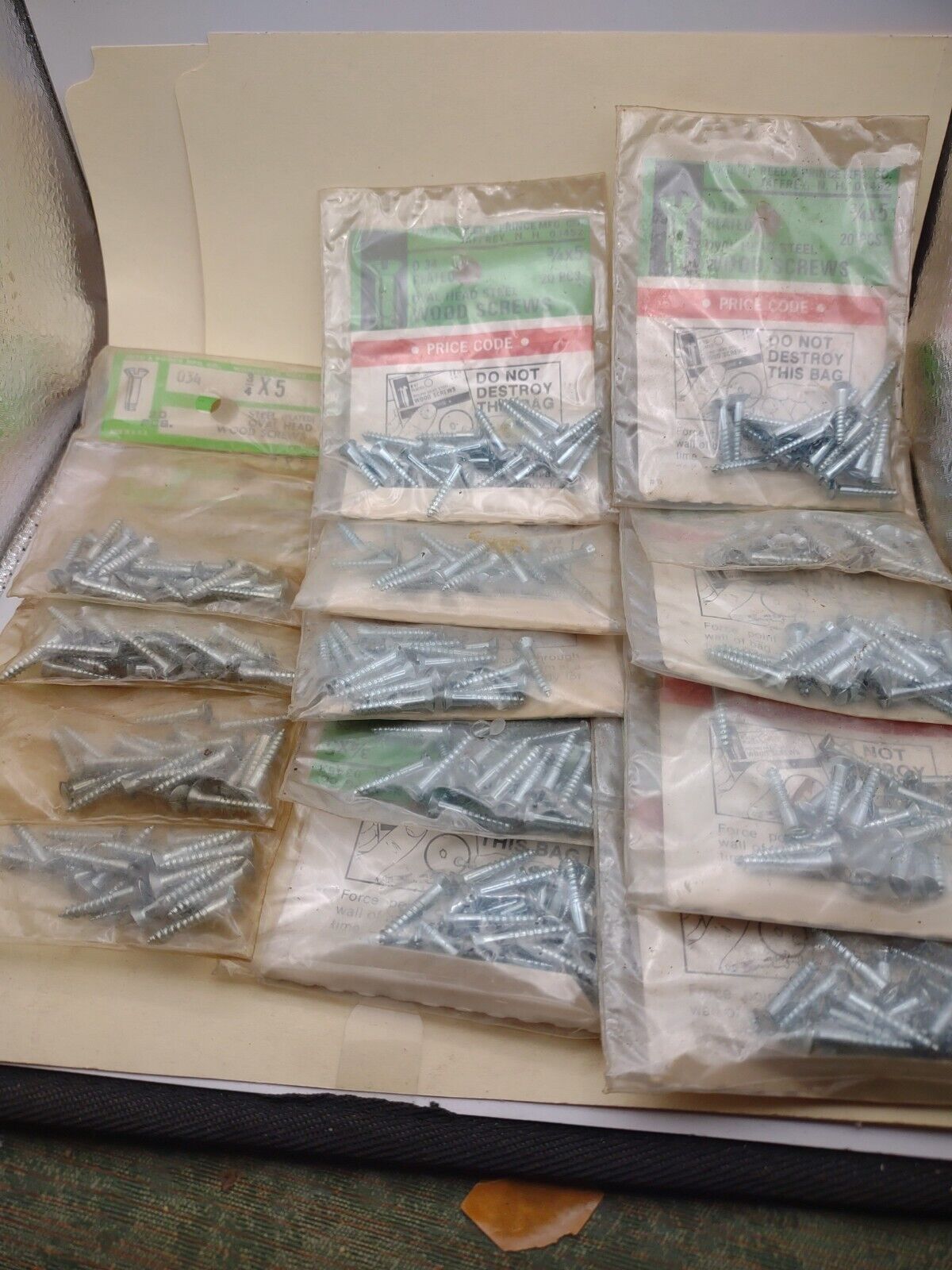 #5 x 3/4" Slotted Oval Head Reed & Prince Wood Screws (280pcs) NOS Lot RP121