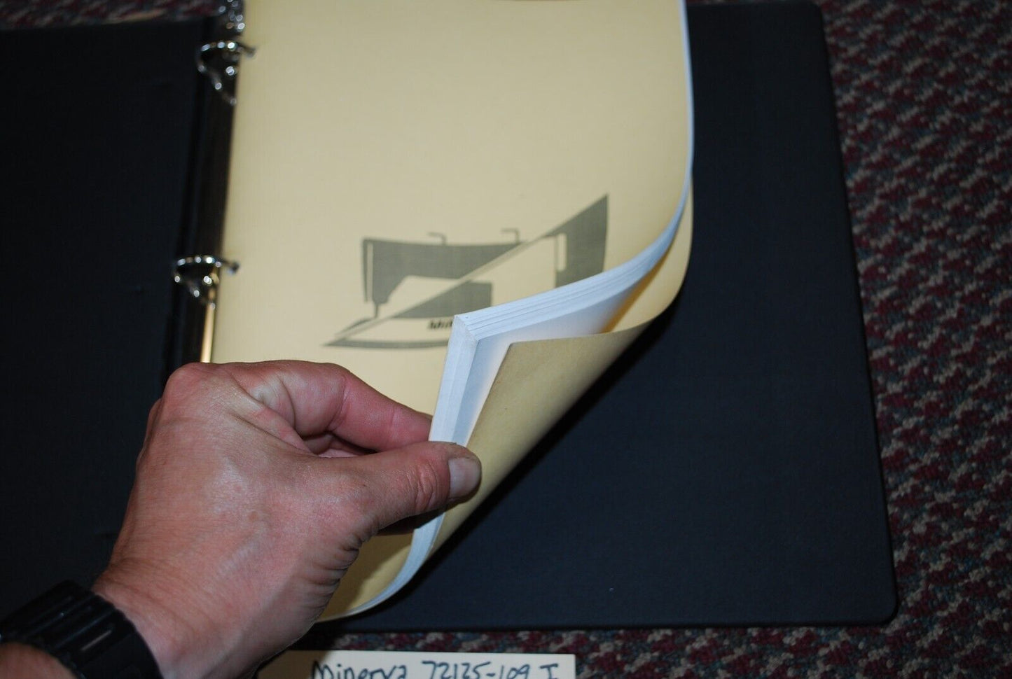 Minerva Sewing Machine 72125-109I Instruction, Service Parts List Manual #08163