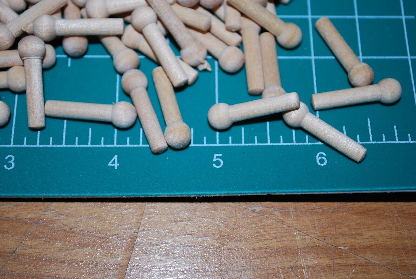 5/32" Tenon x 15/16" Unfinished Hardwood Toy Axle Peg 100pc Packs Lot #TA04