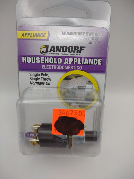 Jandorf Household Appliance MOMENTARY SWITCH 1 pk Plunger Single Pole 61037 E25