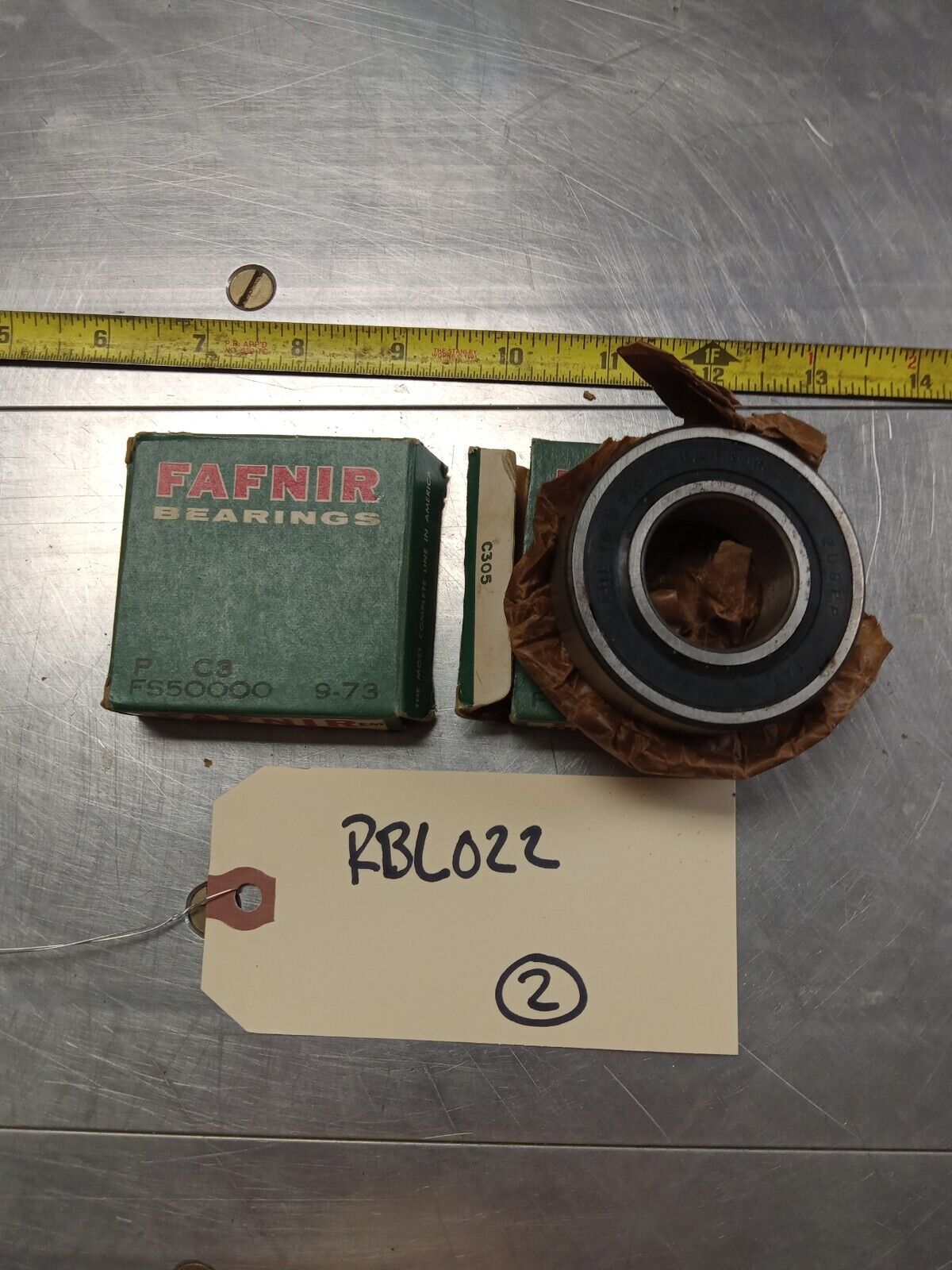 FAFNIR 206PPBall Bearings - Lot of Qty (2) NOS - RBL022