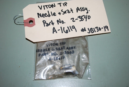 NOS VITON TIP Needle & Seat Assembly Part No. 2-3540 A-16119 Lot #JB130-19