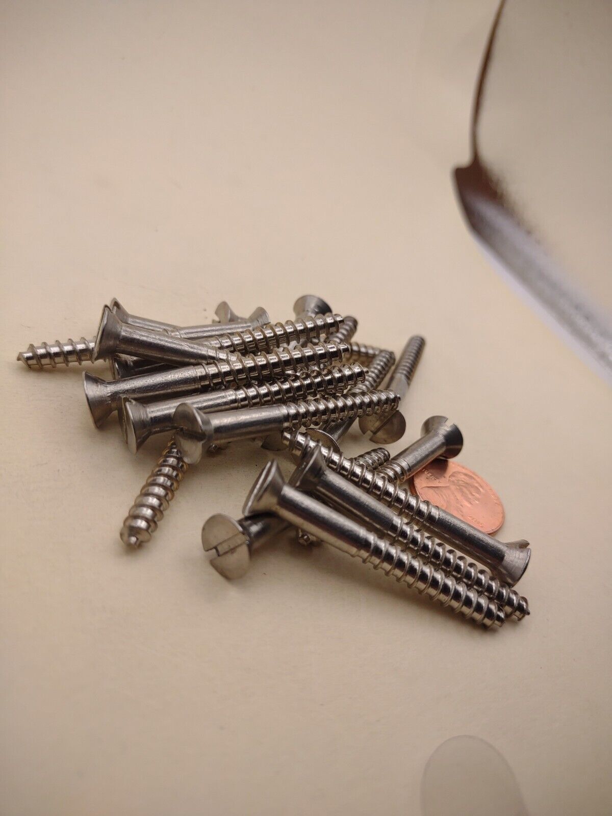 #10 x 1-3/4" 18-8 Stainless Flat Head Slotted Marine Wood Screws (20 pack SSWS20