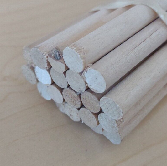 3/8" x 11-15/16" BIRCH Unfinished Wood Dowel Rods 20pc Packs Lot #DR06