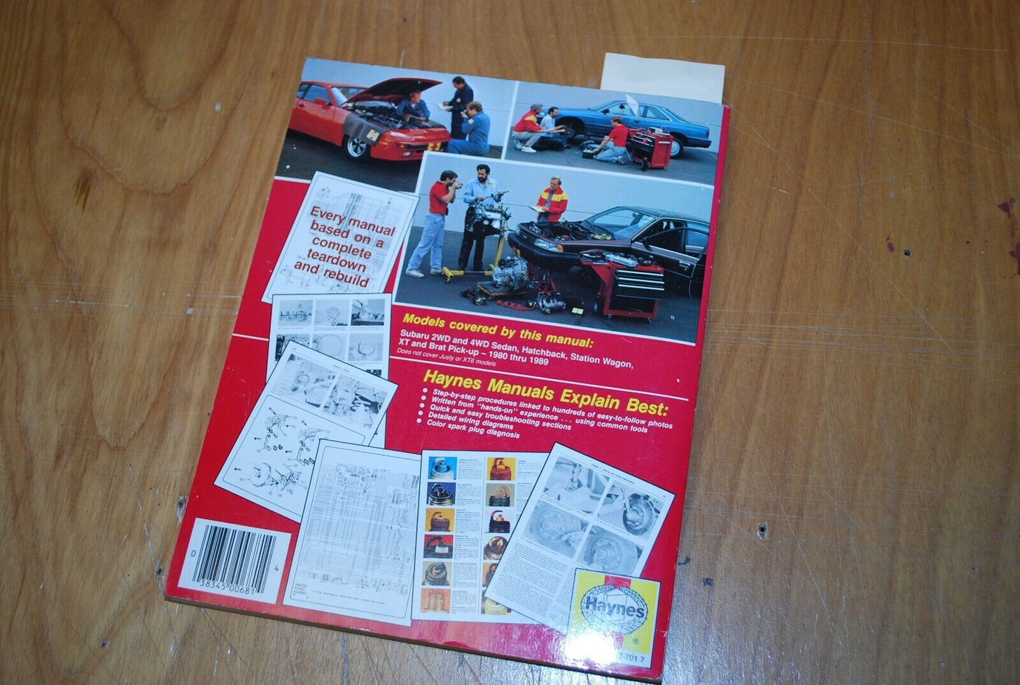 Haynes Repair Manual Subaru 1600 & 1800 1980-1989 - B040