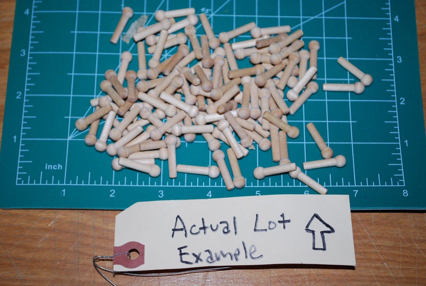 5/32" Tenon x 15/16" Unfinished Hardwood Toy Axle Peg 100pc Packs Lot #TA04