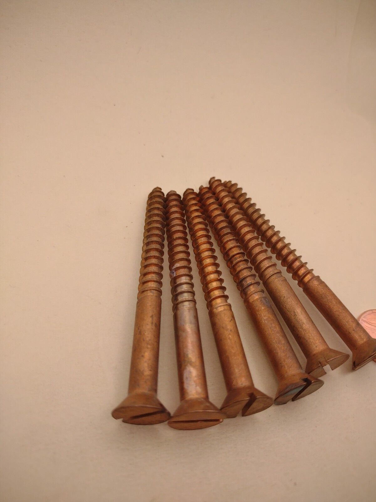 #16 x 3" Silicon Bronze Flat Head Slotted Marine Wood Screws (6) pack SBWS25