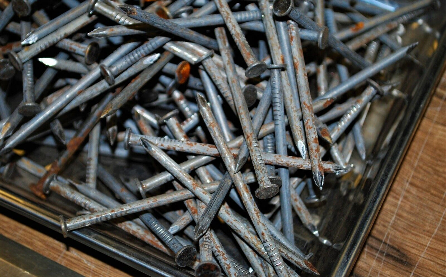 10D 3" - 5lbs Rustic Weather aged Steel Nails - Steampunk Hardware - #NB03