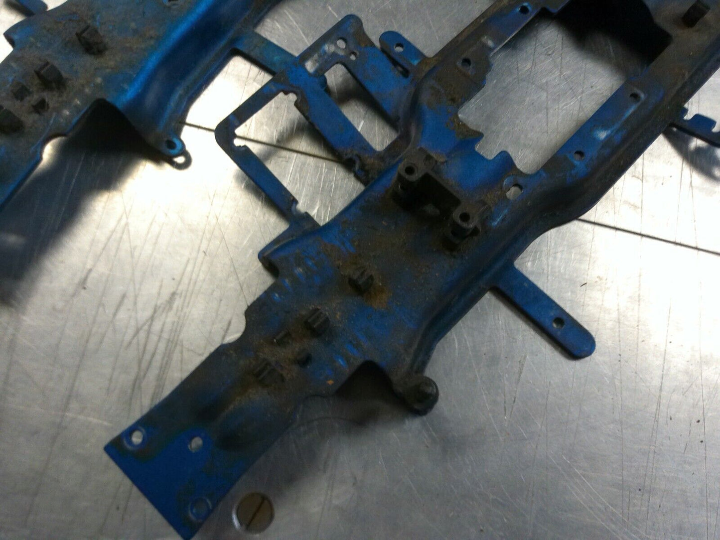 Lot of used Traxxas Revo Frame / Chassis Plates and Parts, Dirty but reusable