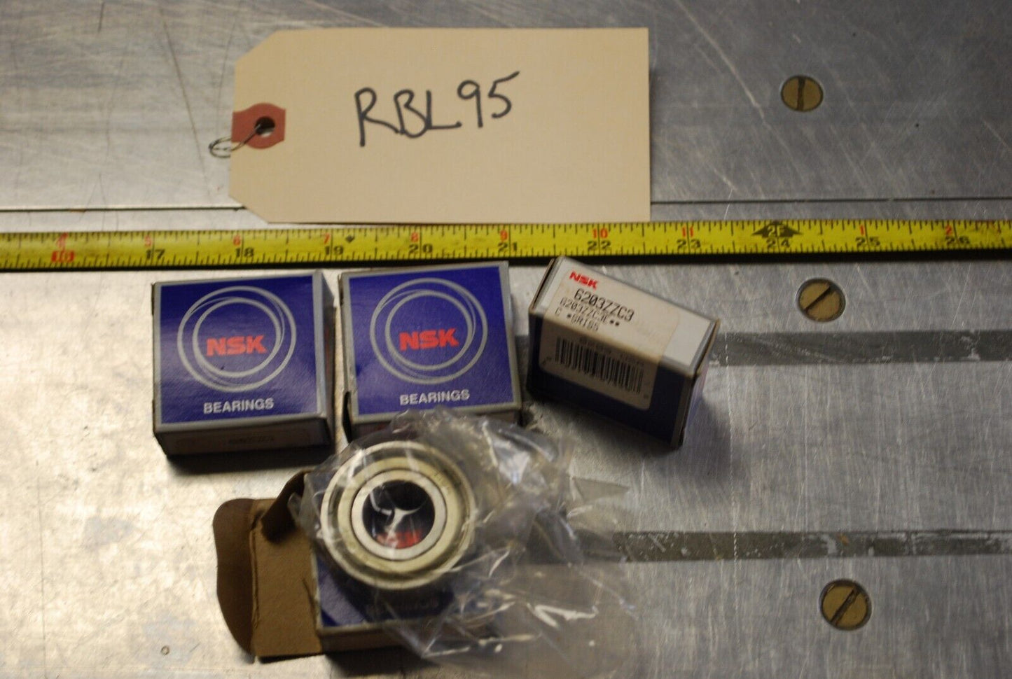 NSK 6203 ZZC3 Ball Bearings - Lot of Qty (4) NOS - RBL95