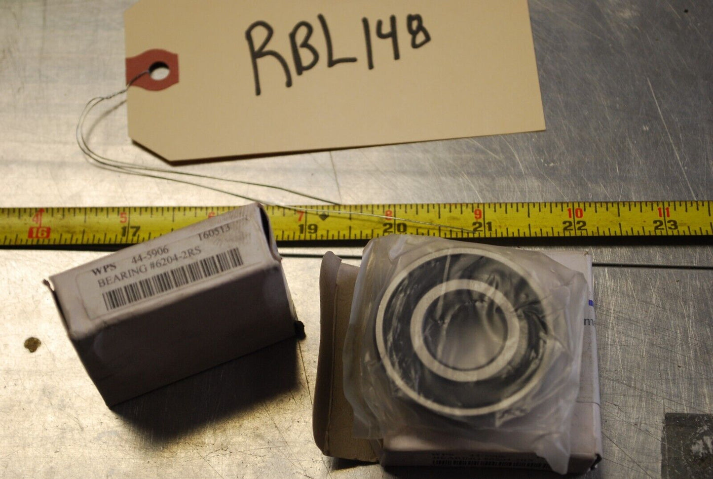 WBS 6204-2RS Ball Bearings - Lot of Qty (2) NOS - RBL148