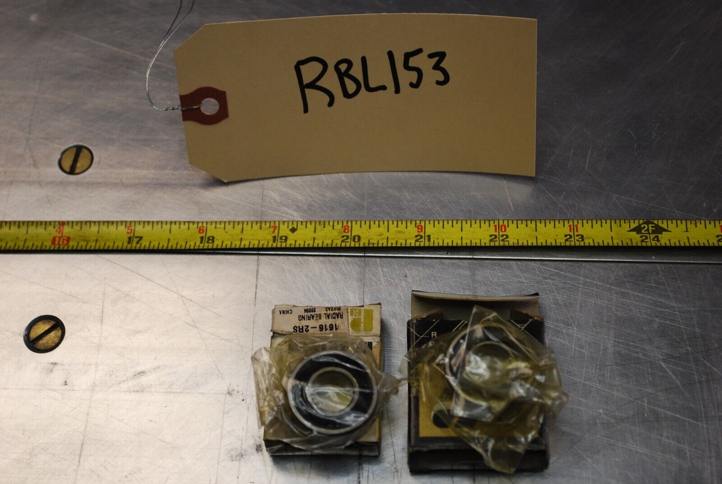 PEER 1616-2RS Ball Bearings - Lot of Qty (2) NOS - RBL153