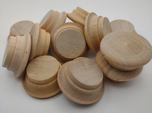 1-1/2" x 5/8" x 1" Unfinished Shaker Knob Pull / Wood Plug 12pc Pack Lot #CPP04