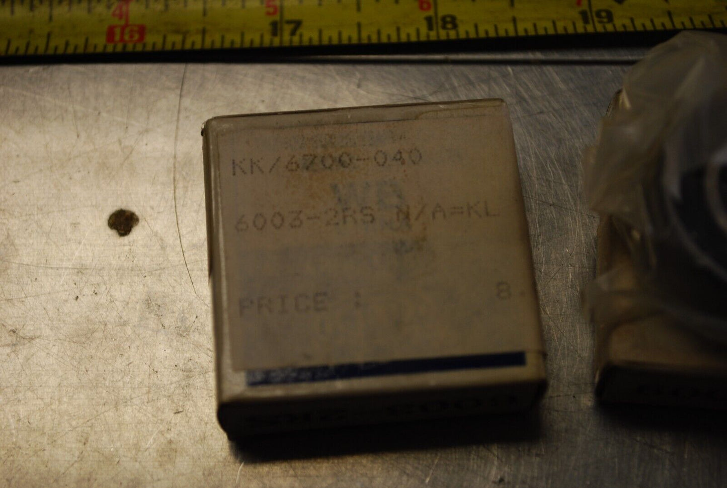 WB 6003-2RS Ball Bearings - Lot of Qty (2) NOS - RBL146