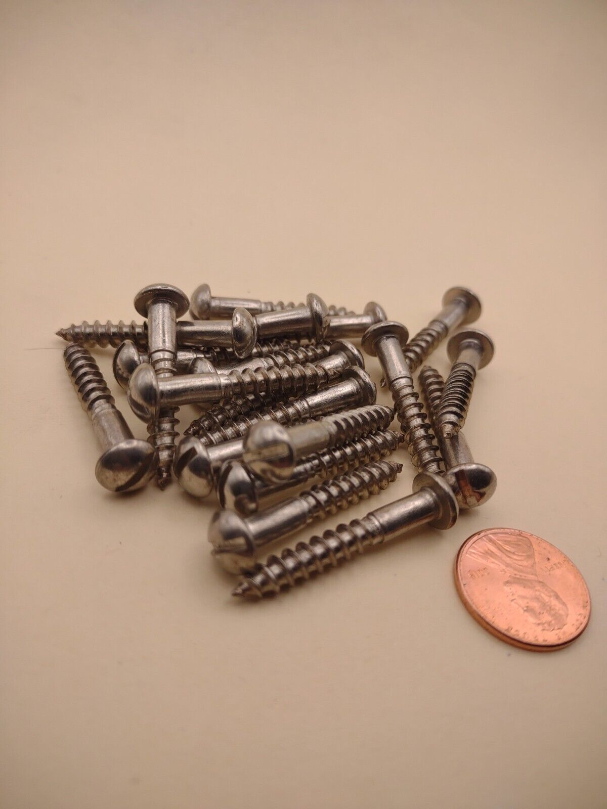#10x 1-1/4" 18-8 Stainless Round Head Slotted Marine Wood Screws 20 pack SSWS45c