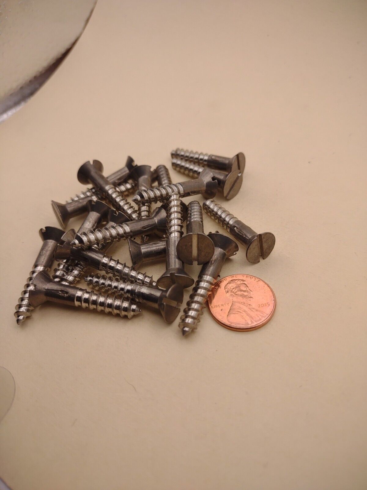#12 x 1-1/4" 18-8 Stainless Flat Head Slotted Marine Wood Screws (20 pack SSWS23