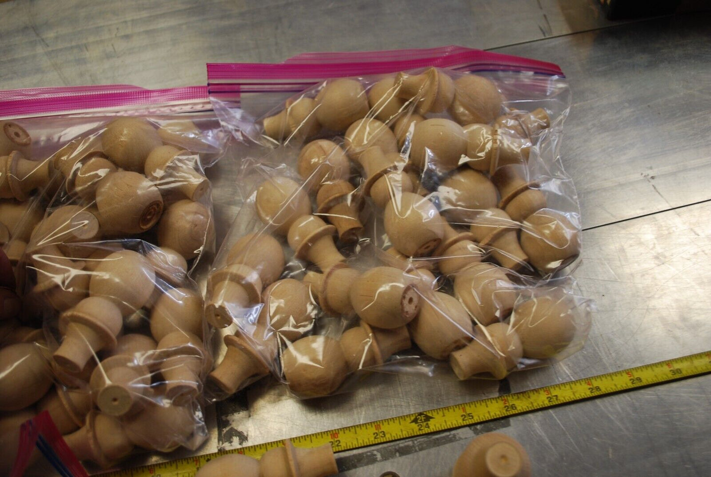 Snowmen, Assort Beads, Wooden Craft Parts / Shapes Mix - Actual Lot – WPS52