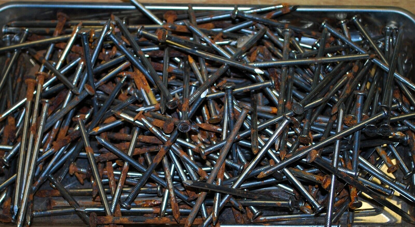 16D 3.5" - 5lbs Rustic Weather aged Steel Nails - Steampunk Hardware - #NB10