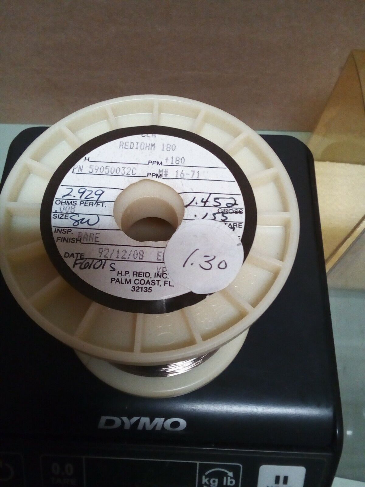 Rediohm 180 Alloy180 .008" Resistance Wire 1.3lb - crafts hobby lot102-134