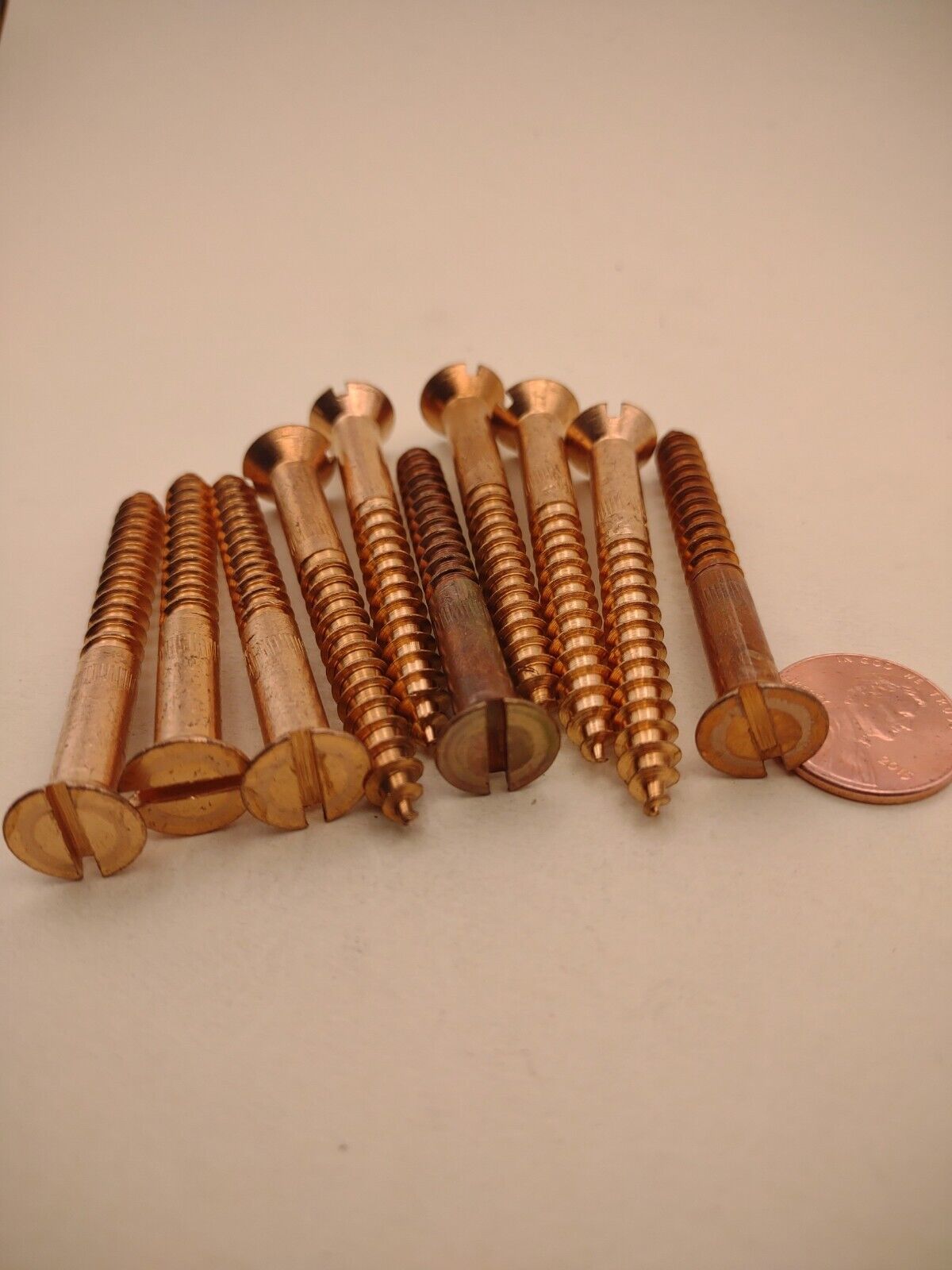 #14 x 2-1/4" Silicon Bronze Flat Head Slotted Marine Wood Screws (10 pack SBWS28