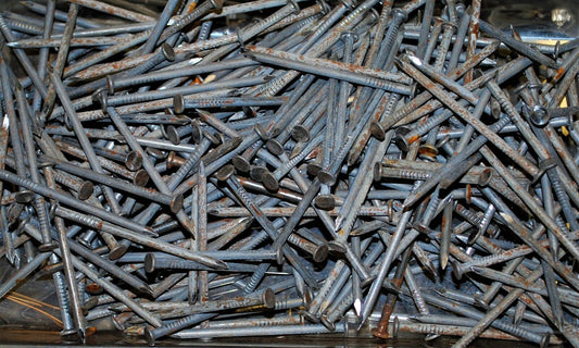 10D 3" - 5lbs Rustic Weather aged Steel Nails - Steampunk Hardware - #NB03