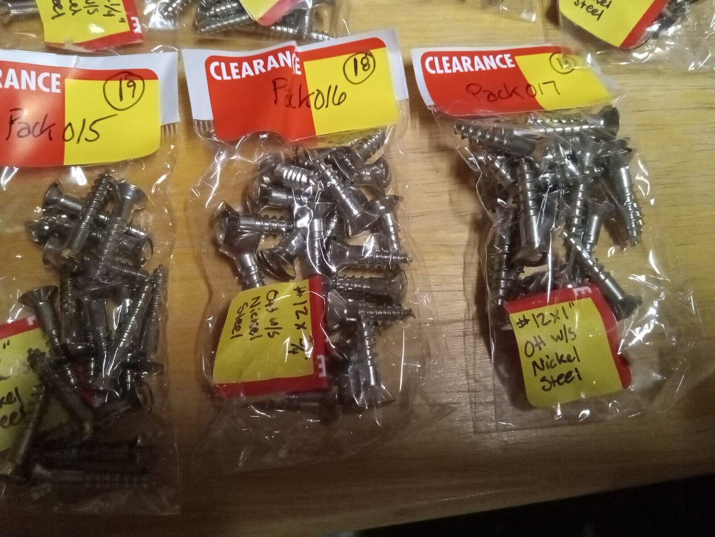 Oval Head Chrome Brass Wood Screw Assort / Mix Lot #7-#12 Size Pack001017