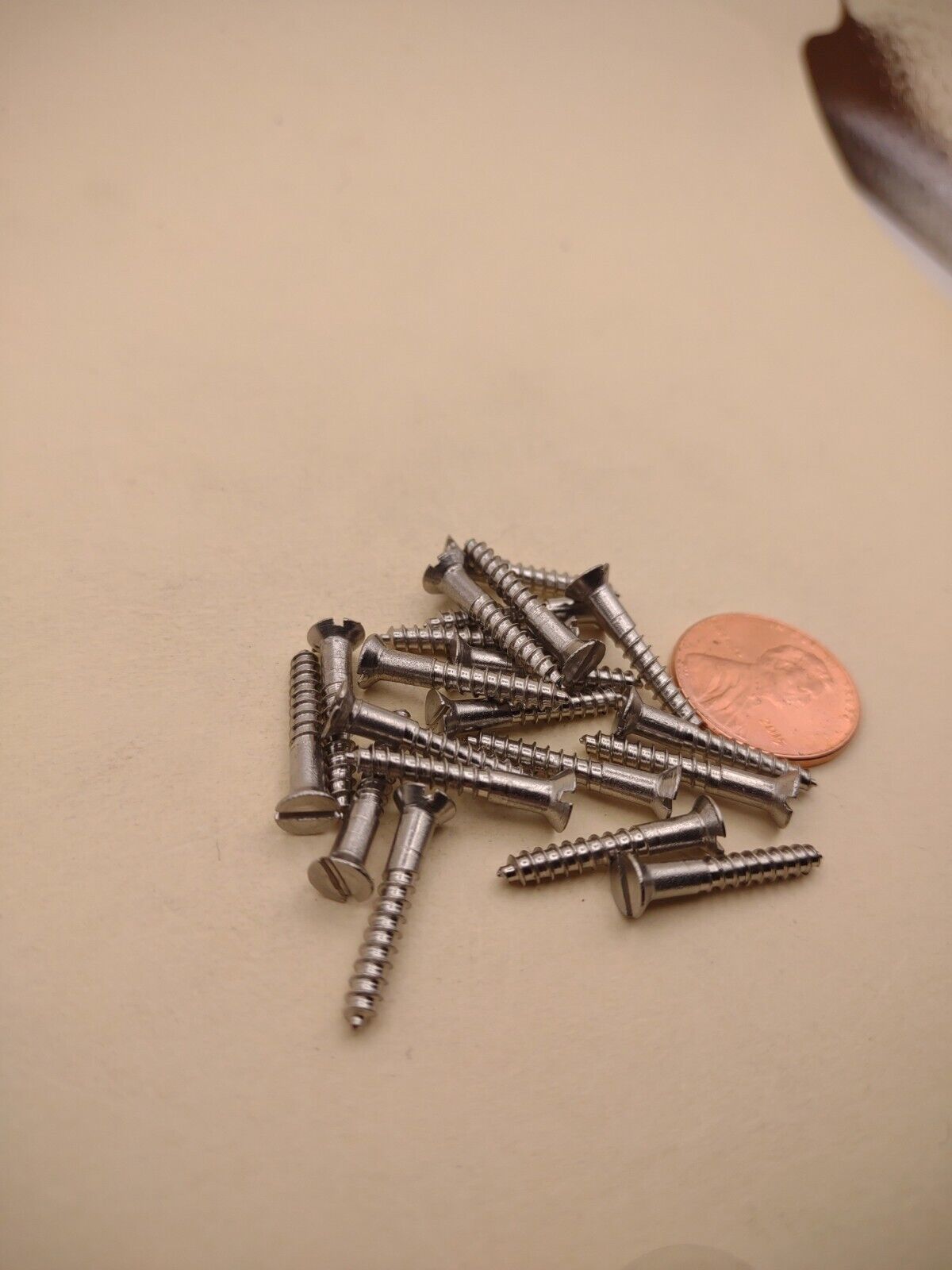 #4 x 3/4" 18-8 Stainless Flat Head Slotted Marine Wood Screws (20) pack SSWS02