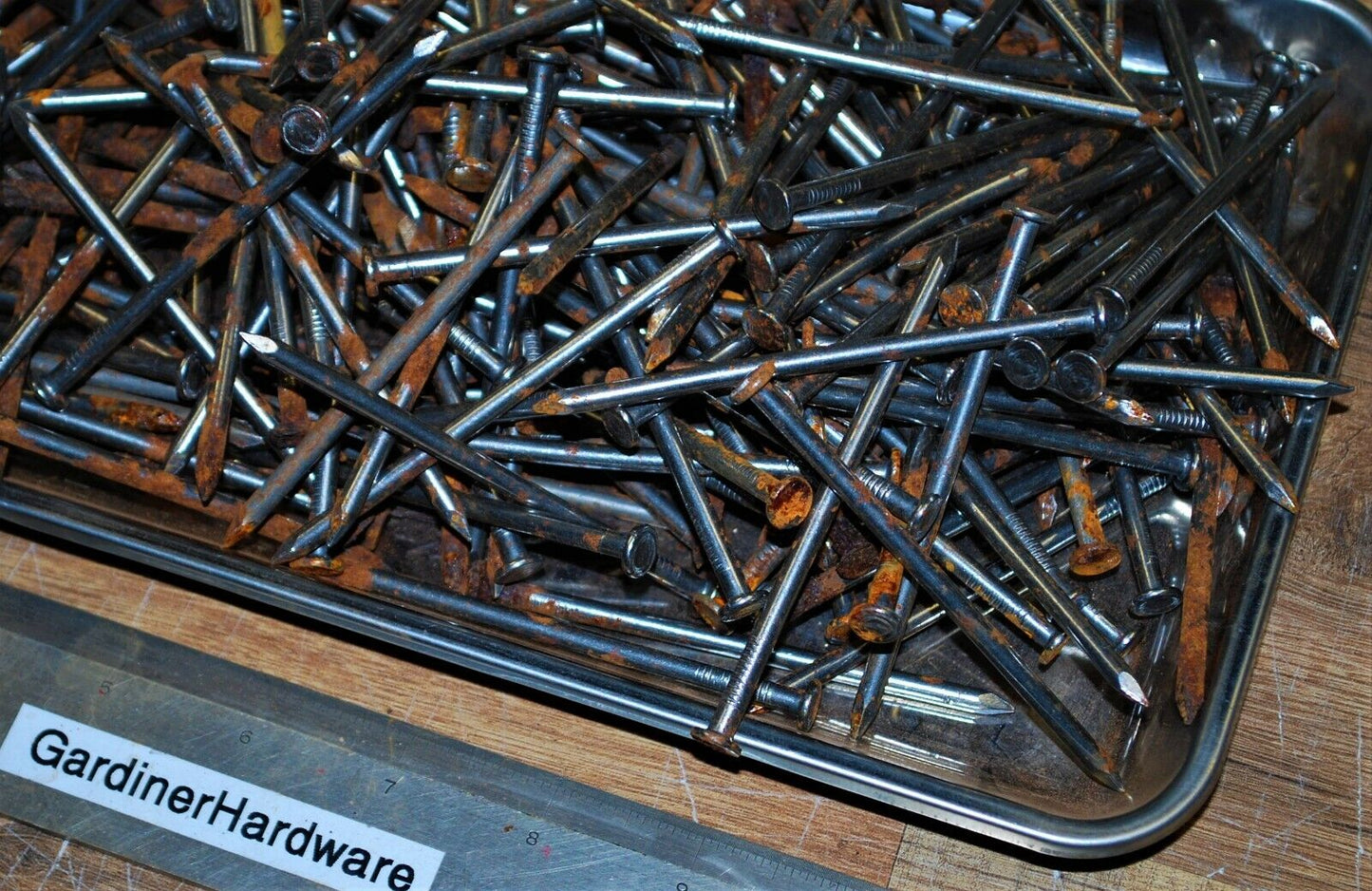 16D 3.5" - 5lbs Rustic Weather aged Steel Nails - Steampunk Hardware - #NB10