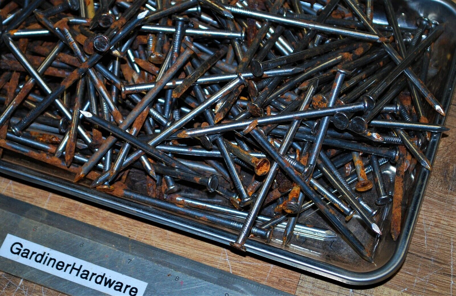 16D 3.5" - 5lbs Rustic Weather aged Steel Nails - Steampunk Hardware - #NB10