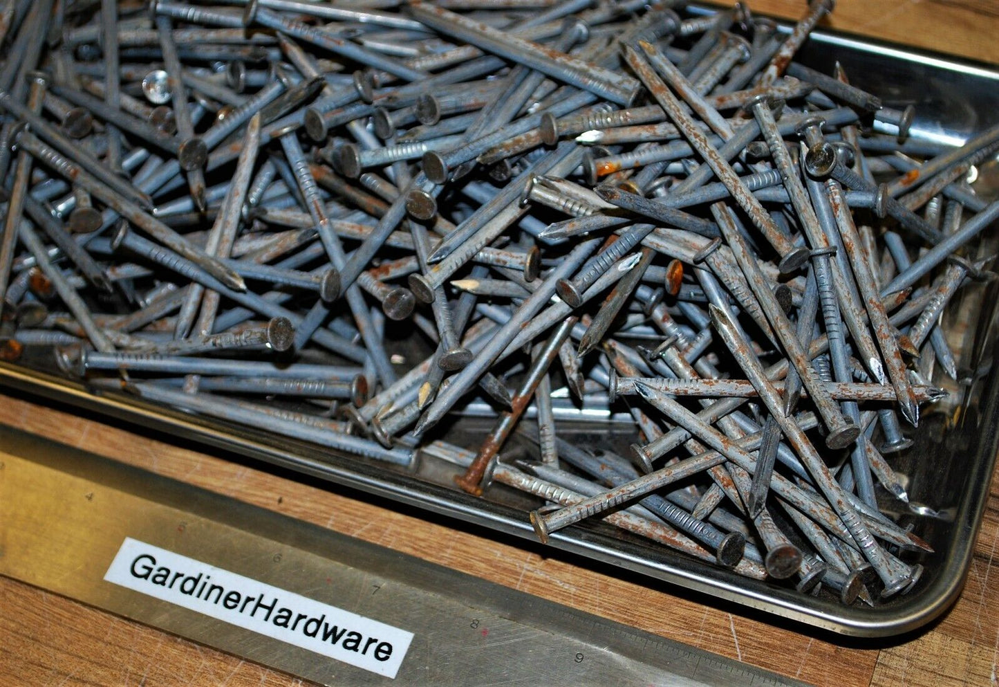 10D 3" - 5lbs Rustic Weather aged Steel Nails - Steampunk Hardware - #NB03