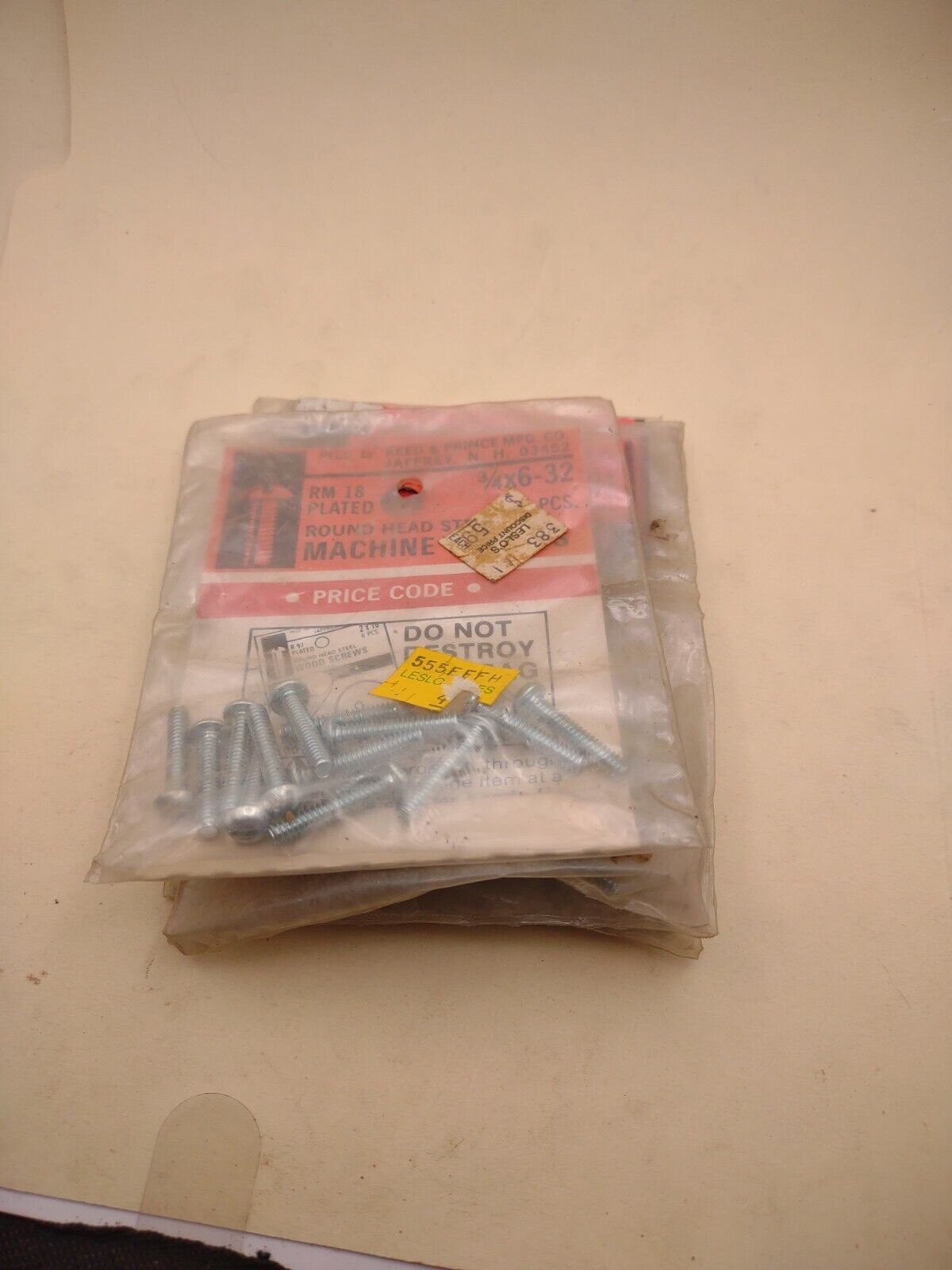#6-32 x 3/4" Slotted Round Head Reed & Prince Machine Screws (56pcs) Lot RP134