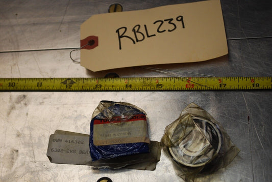 6302-2RS Ball Bearings - Lot of Qty (2) NOS - RBL239