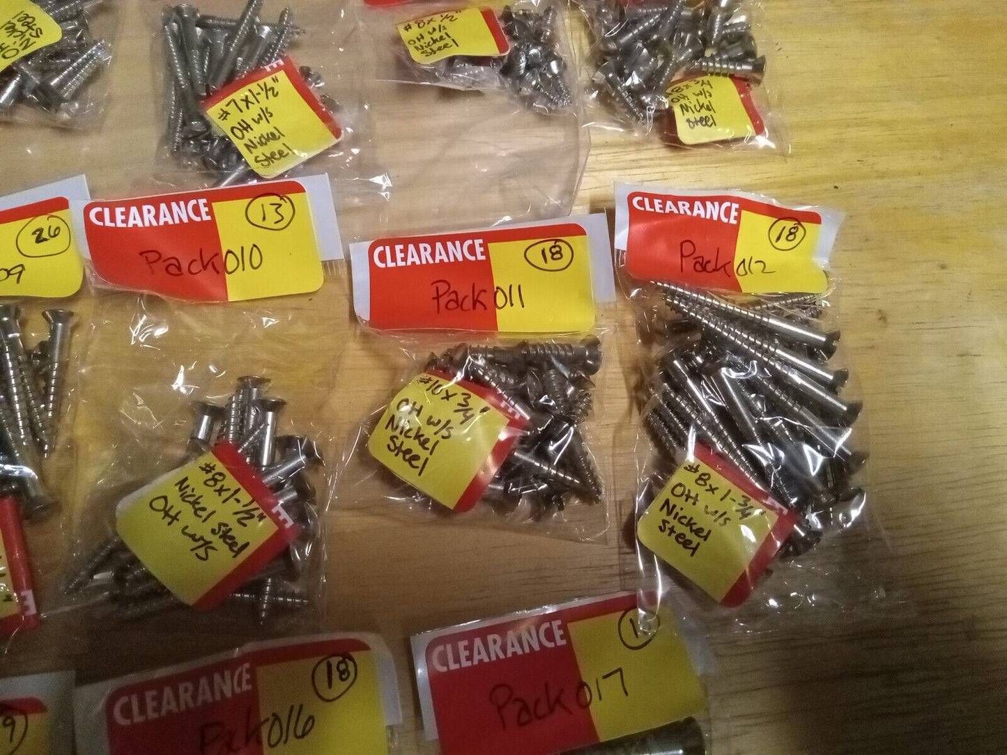 Oval Head Chrome Brass Wood Screw Assort / Mix Lot #7-#12 Size Pack001017