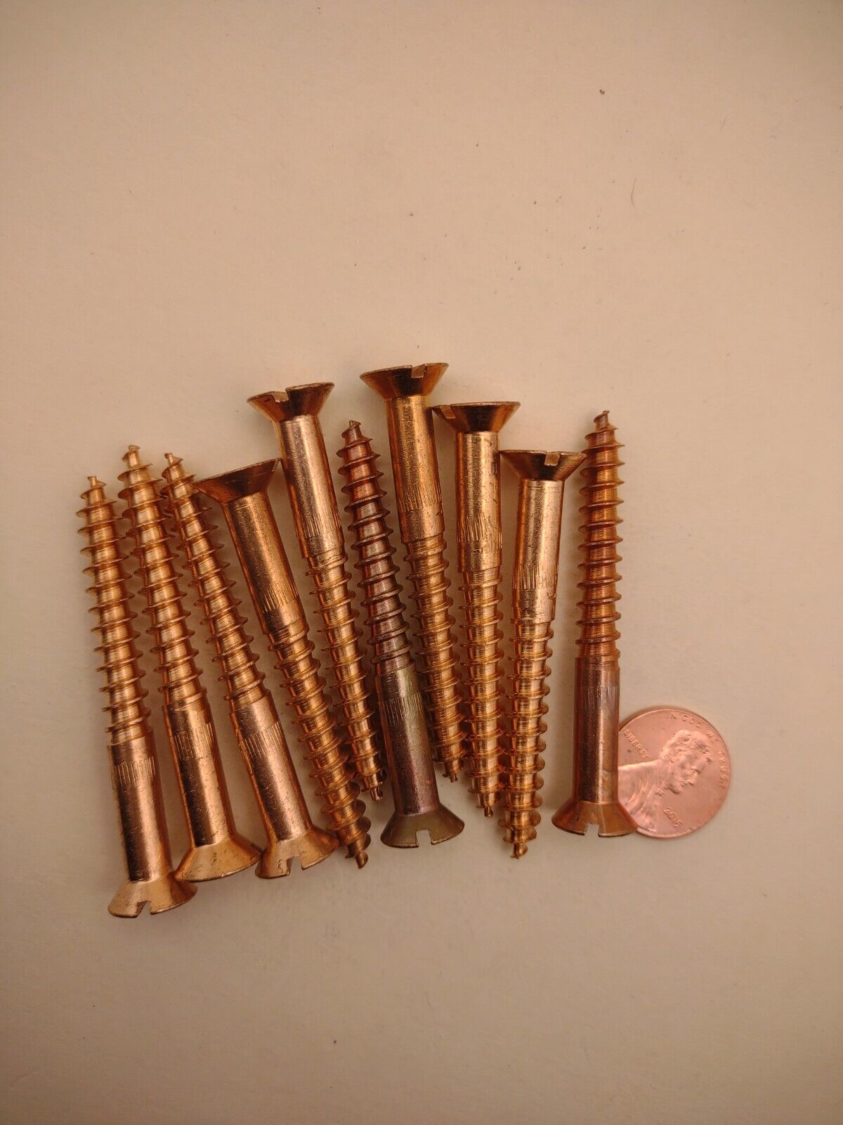 #14 x 2-1/4" Silicon Bronze Flat Head Slotted Marine Wood Screws (10 pack SBWS28